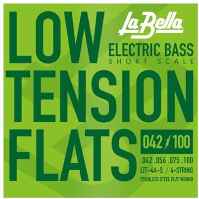 La Bella LTF-4A-S Basse électrique à basse tension en acier inoxydable à 4 cordes 42-100