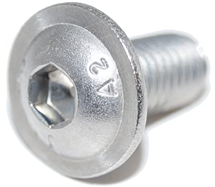 Flachrundkopfschrauben mit Innensechskant mit Flansch M4X8 6 Stück ISO 7380-2 A2 Edelstahl rostfrei Senkkopfschraube, Linsenkopfschraube