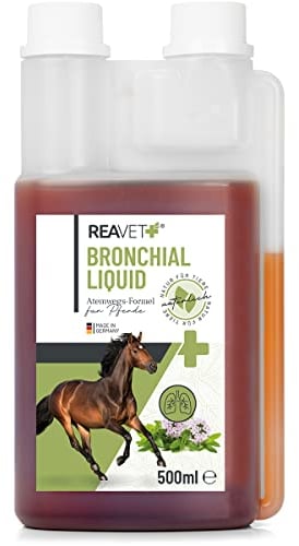 ReaVET Bronchial Liquid 500ml für Pferde I Wohltuend bei trockener & kalter Luft, Sekundierend nach Atemwegsreizungen - Naturprodukt Ohne Zusätze