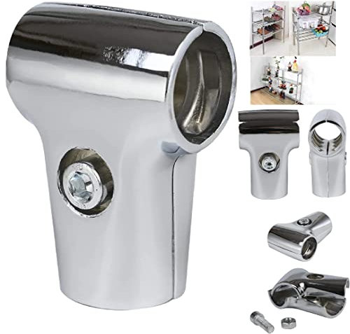 32mm (T Style) Rack Clamp Tee Rod Pole Support Bracket Connector Inner Dia 32mm/1.25inch Shower Rod Drying Rack Scaffold Composite Pipe Fittings Tube Pack of (1, 2, 3, 5, 10, 20) (20)