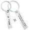 Porte-clés Voiture Gravé Recto Verso avec Texte d'Amour et Boîte d'Emballage Noire Cadeau Fête Noël Anniversaire Saint-Valentin Mariage Fiançailles pour Papa Maman Ami Couple