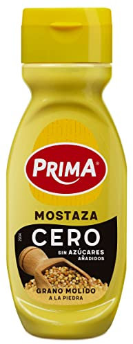 Prima Mostaza Cero, mismo sabor sin azúcares añadidos. 265 g