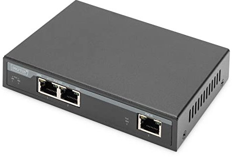 DIGITUS Gigabit PoE Indoor Extender, 2-Port, 60W 100m Verlängerung, kaskadierbar, selbstversorgend