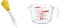 KitchenCraft KCBASTERGL Traditional Baster, Glass/Rubber, 30 cm, Yellow & Clear & Pyrex Glass Measuring Jug, Transparent, 1 Litre
