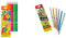 JOLLY Superstick Neon Buntstifte Farbstifte | Kinderfest und Bruchsicher | Ungiftig | extra dicke Mine | 8 Stifte im Kartonetui Metallic Farbstifte | 6 Metallicstifte mit bruchsichere Mine