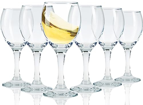 Soopiiso Limoncello verres à liqueur avec pied et verres à vin (6, 130ml)
