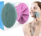 BEAUTAIL Silicone Face Scrubber 2 Pack, Manual Facial Cleansing Brush, Gentle Face Exfoliator for Sensitive Skin, Skin Care Exfoliating Brush for Men and Women, Pink+Cyan