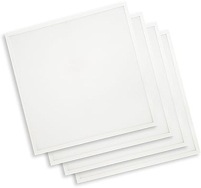 ELG Leuchten 4 x Hochwertige LED Panelleuchte, Einlegeleuchte 62x62cm, Rasterdeckenleuchte, 4000K (neutralweiß), 4000 Lumen, 25 Watt (inkl. Treiber)