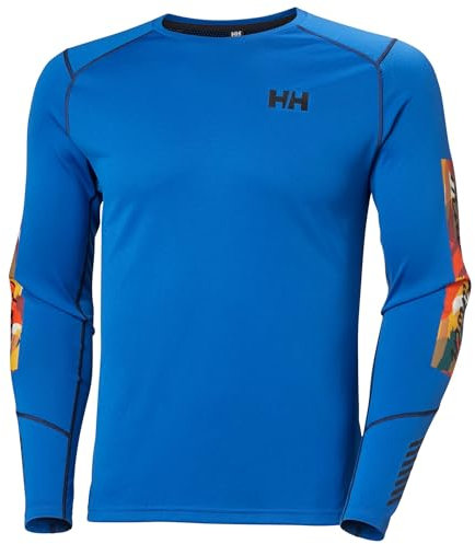 Helly Hansen Mens Lifa Active Crew Baselayer Jacket, 544 Cobalt 2.0 Apres Print, XXL EU
