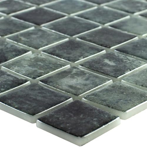 Muster Glasmosaik Mosaik Glas Fliesen Matte Baltic Schwarz Schwimmbad Wand Sauna