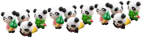 Supvox 12 STK kinderzimmer zubehör mikrolandschaft Handwerks-Dekoration Kinderzimmer-Accessoires gartenhaus zubehör gartendeko rostoptik Sukkulenten-Dekoration Panda schmücken Statue