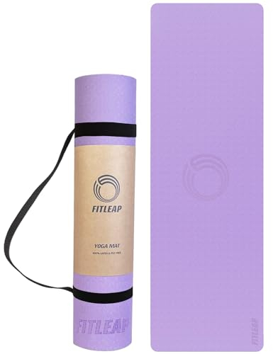 Fitleap Yoga-Matte Pro Lavendel aus umweltfreundlichem TPE-Schaum. Sehr rutschfeste, schadstofffreie, hypoallergene und hautfreundliche Gymnastik-Matte, Fitness-Matte, Turn-Matte