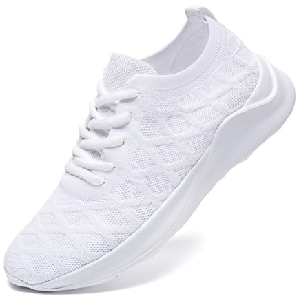 VGPSFN Damen Sportschuhe Sneakers Laufschuhe Walkingschuhe Damen Wanderschuhe Freizeitschuhe Tennisschuhe Outdoor Turnschuhe Atmungsaktive Leichte rutschfeste Weiß EU 38