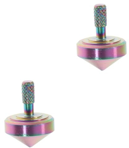 BESTonZON 2St Metallplatte stressabbau Spielzeug dekompressionsspielzeug für Kleinkinder Edelstahl Büro Gyroskop Spielzeuge Vintage-Totem-Spielzeug Kinderspielzeug Puzzle Kreisel