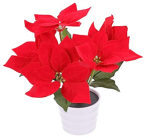 BESPORTBLE Blumentopf Licht Solar-powered Weihnachtsstern Weihnachten Rot Outdoor Garten Decor Landschaft Lichter Solar Outdoor Lichter