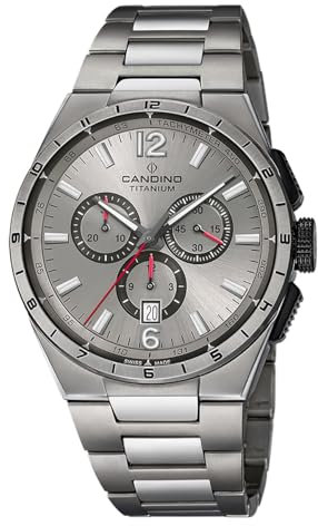 Candino Herrenuhr Titan grau Classic Armbanduhr UC4603/G Chronograph