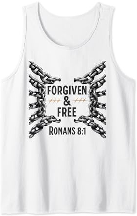 Vergeben und Frei Römer 8:1 Gesprengte Ketten Christlich Tank Top