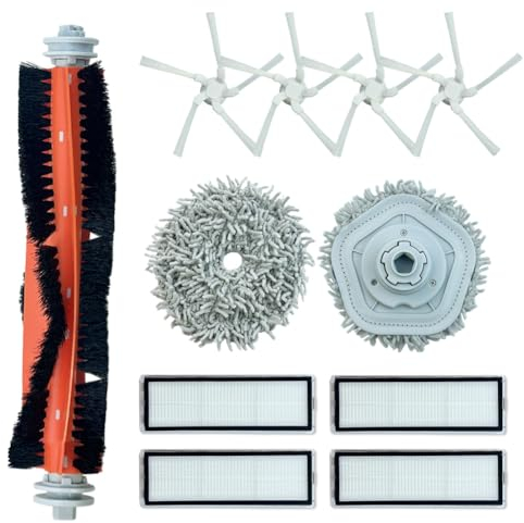 Ytaland - Accesorios para robot aspirador Dreame W10 / W10 Pro (1 cepillo principal, 4 cepillos laterales, 4 filtros HEPA, 2 almohadillas de limpieza)