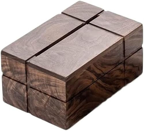 LIUBOOZ Kreative Taschentuchbox aus schwarzem Walnussholz – rechteckige Taschentuchbox aus massivem Holz