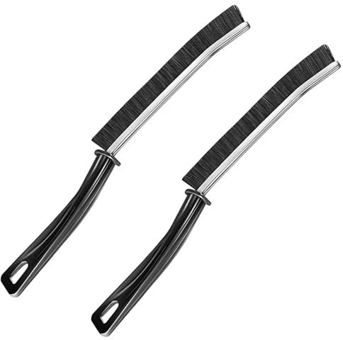 2pcs Crevice Cleaning Brush Kitchen Bathroom Sink Toilet Tile Groove Gap Cleaning Brush, Narrow Crevice Cleaner Brush Cleaning Tool for Home Door Window Groove Thin Crevice Cleaning UK