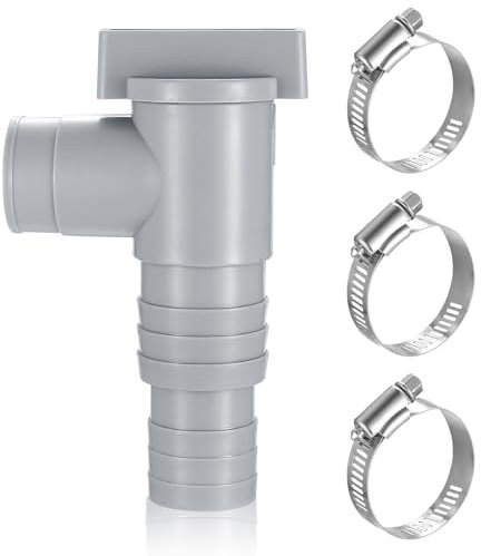 Vanne Piscine 32mm, Valves à Piston Hors Sol, Vanne d'entretien/d'arrêt pour Piscine, Tuyau Valve Plunger Accessoires de Piscine our Piscine Hors Sol Pompe de Piscine, avec 32mm Raccord de Tuyau