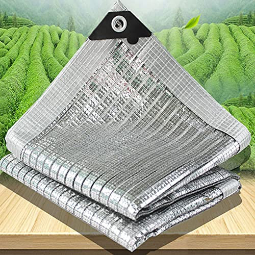Aluminet Toile d'ombrage avec œillets 75 % réfléchissant pour plantes, serre, camping-car, auvent de jardin - 3 x 4 m