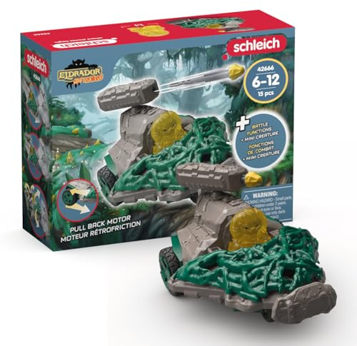 Schleich ELDRADOR | Dschungel Düsenjet Fahrzeug mit Mini 42666 | 15 Teile