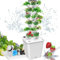 Hydroponics Growing System 30 Pods Smart Garden Planter Tower for Indoor Herb Garden - Hydroponic Growing Kits with Pump and Net Pots