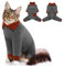 DENTRUN Katzenpullover, Katzenkleidung mit Vier Beinen, Atmungsaktive Weiche Pullover füR Katzen, Katzen Rollkragenpullover, Katze Jumpsuit Onesie, Katze Recovery Anzug für weibliche Cat Cloth
