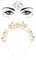 Haarreif Sterne Gold, Strasssteine Haarba, Damen Sternen Strass Perlen Haarband Haarschmuck, Glitzer Haarschmuck für Karneval Kostümparty Musikfestivalnd Silber Stirnband + Glitzer Gesicht Sticker