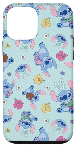 Disney Lilo & Stitch Cute Blue Easter Pastel Stitch Pattern Hülle für iPhone 12 mini