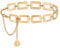 Gold Chain Belt, Metal Waist Chain for Women Fashion Chunky Link Chain Belts for Dresses Jeans