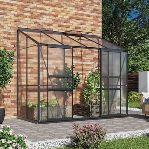 INNOLUX Gewächshaus Vitavia Ida 3300 Schwarz Polycarbonat 4 mm 132 x 257 H 222 cm