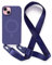 Leather Armor Handykette Hülle für iPhone 15(6.1) mit Band Halsband Lanyard (abnehmbar) Handyhülle, Verstellbarer Lanyard.Magnetisch Stoßfest Silikonhülle Wireless Charging kompatibel .-Blau