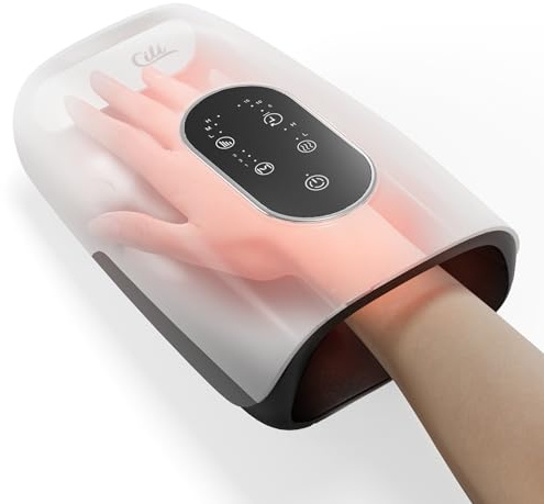 CILI FSA Eligible Hand Massager with Heat and Compression, Large Hand Massager for Finger, Palm, Wrist Pain Relief, Arthritis & Carpal Tunnel, Masajeador de Mano, Gifts