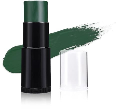 Pintura Facial Corporal en Barra, Maquillaje Halloween, Pintura Facial de Camuflaje para Fiestas de Disfraces de Halloween, carnaval, cosplay, fiesta, Maquillaje Efectos Especiales-Verde Oscuro