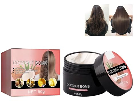 Wonsters Natürliche Kokosöl-Haarmaske, Haar Mask, Haarkur, Kokosnuss Feuchtigkeit Haarmaske, Kokosnuss Feuchtigkeit, FüR Tiefgreifende Reparatur