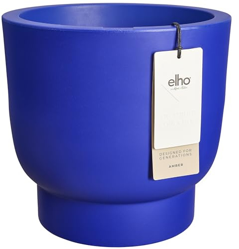 elho Amber Grail 30cm Blumentopf - Royal Blue | Ø 29.5 x H 28.3 cm | Für den Innen- und Außenbereich geeignet | 100 % recycelter Kunststoff