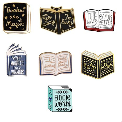 Bücher Broches émaillées Cartoon Livres Cadeaux pour amateurs de livres Broches décoratives pour sacs à dos Vêtements Sacs Vestes Cadeaux éducatifs pour enseignants et étudiants