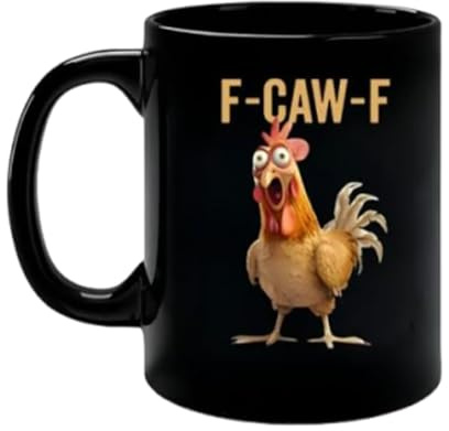 F-Caw-F Lustige Hühnertasse, Keramik F Caw F Kaffeetasse, Neuheit Humor Huhn Tassen Getränke Kaffeetasse Für Männer & Frauen, Kreativ Küken Trinken Teetassen, Für Homeoffice Schreibtisch