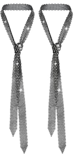 SEAUR Y2K Y2K Ensemble multifonction avec strass, écharpe, cravate, ceinture, pendentif de sac, discothèque, festival, carnaval, accessoires pour homme et femme
