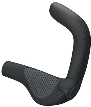 Ergon GP5 EVO Fahrradgriffe mit eingebauten Lenkerenden, Schwarz, Größe S