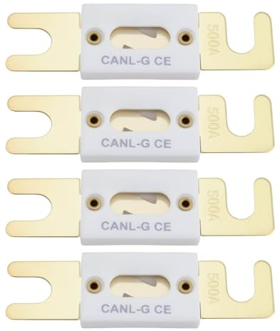 SG Store 4pcs 500AMP Ceramic ANL Fuse 12V for Car Audio System or Electrical Applications