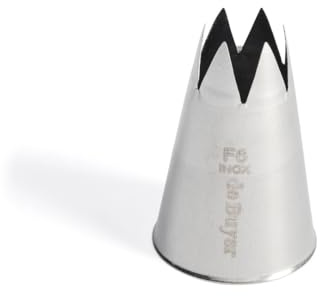 de Buyer -Sterntülle ohne Falz aus Edelstahl F6 - 1,8cm-2112.23N, Silber