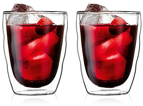 Bodum 10485-10 PILATUS 2-teiliges Gläser-Set (Doppelwandig, Isoliert, Spülmaschinengeeignet, 0,35 liters) transparent