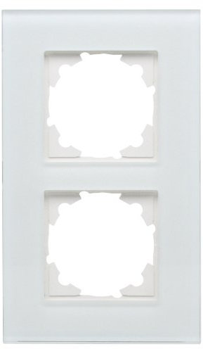 Kopp ATHENIS 2-fach Glas-Abdeckrahmen in Mint - 99 x 170 mm - Rahmen für Steckdosen & Schalter - Eleganter Steckdosenrahmen aus Glas - Hochwertiger Lichtschalter-Rahmen