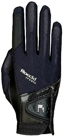 Roeckl Sports Reithandschuh Madrid, Turnier Sommer Handschuh, Schwarz 6