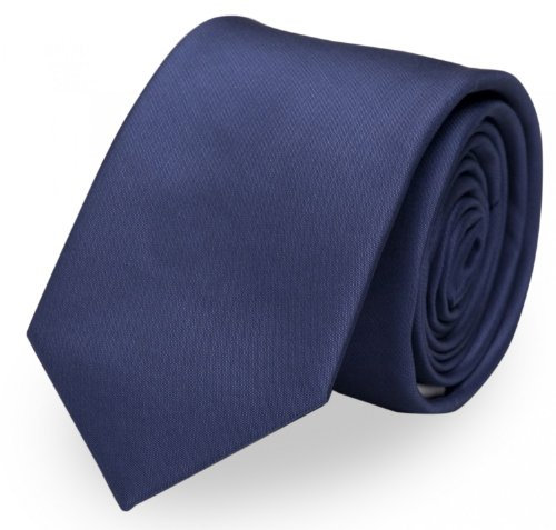 Fabio Farini - Herren Krawatte 6cm Breite einfarbig - elegante Unifarben Männer Schlipse für Arbeit Business Anzug Büro Blau Mitternachtsblau
