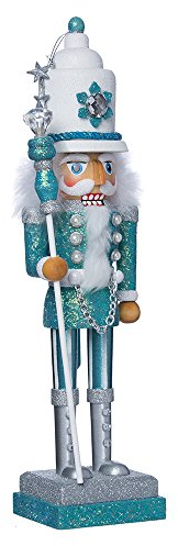 Kurt Adler Hollywood-Nussknacker, 43,18 cm, Türkis/Weiß