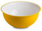 omada Design Saladier 6,5 litres 32,5 x 15,5 cm, blanc à l'intérieur et coloré à l'extérieur, en plastique antibactérien et incassable, Ligne Sanaliving, Jaune